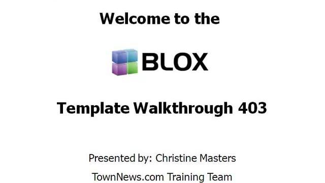 Template Walkthrough